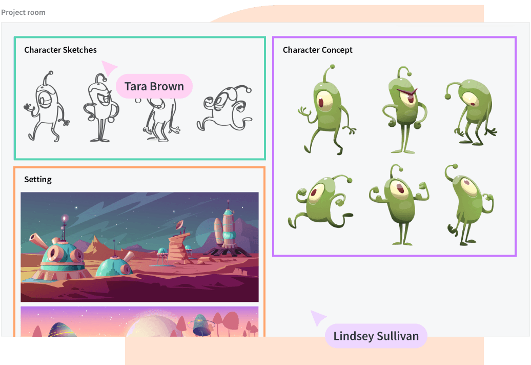 Illustration - Creative - Project room characters