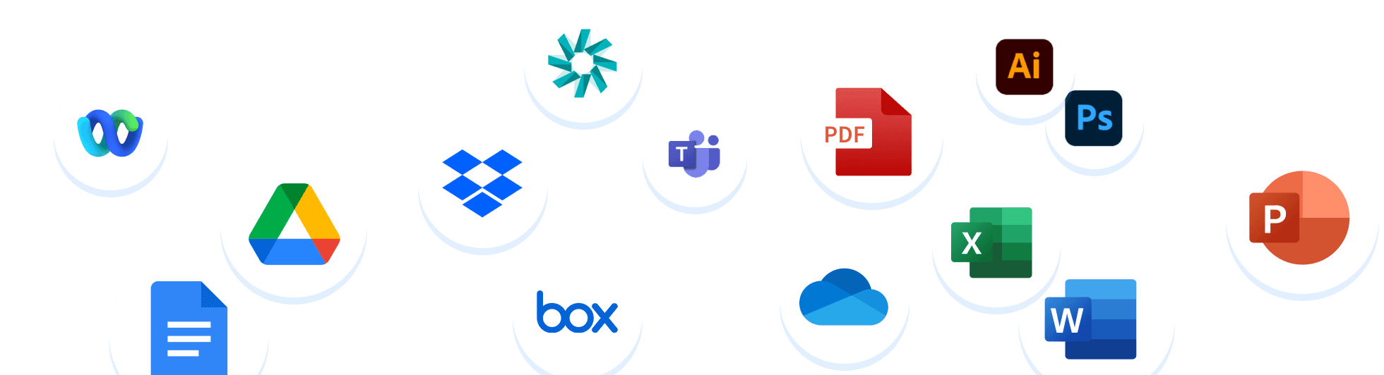 Illustration - Integrations - Integration symbol bubbles