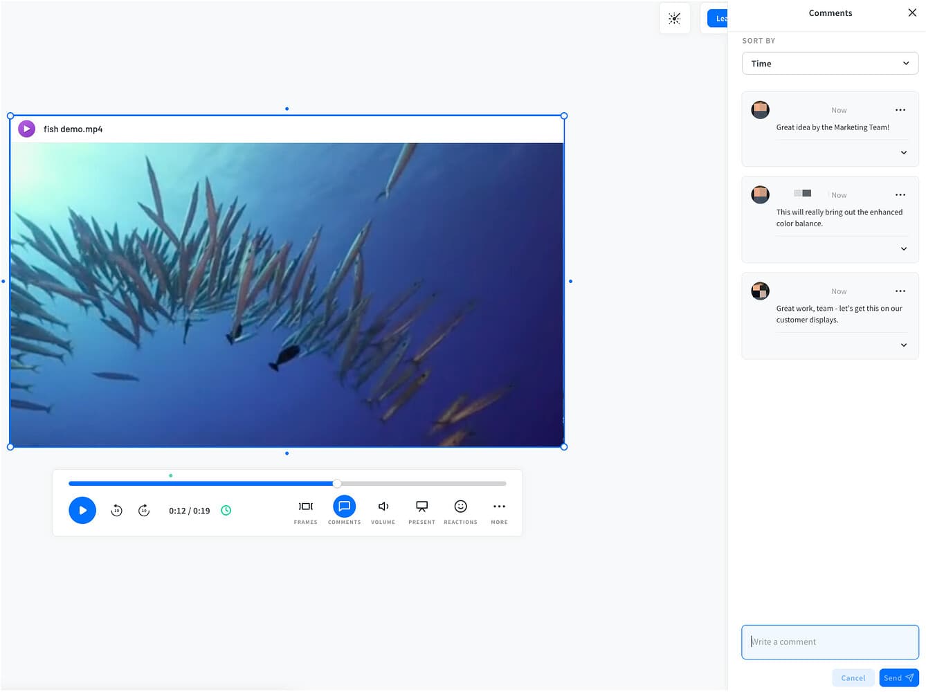 Video commenting image