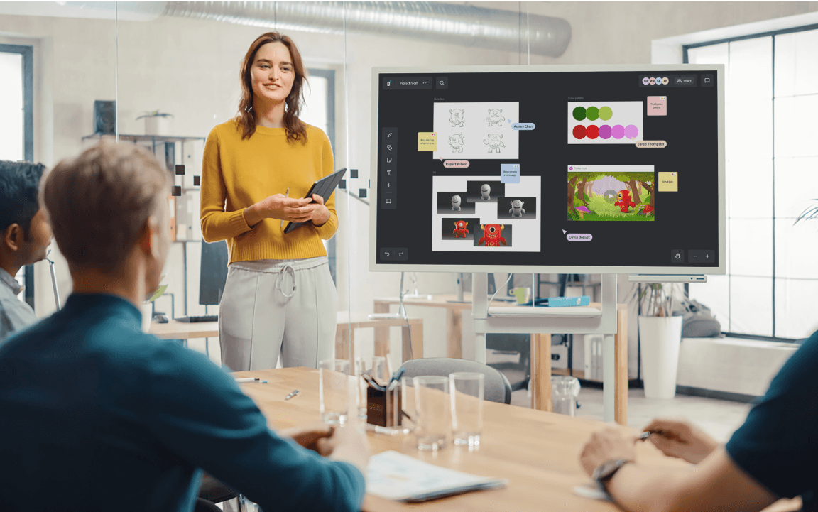 Photo - Wall - Creative review meeting at Bluescape wall